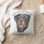 Soft Pastel of a Rottweiler Throw Cushion クッション (ブランケット)