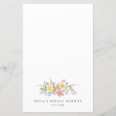 Soft Pastel Ornate Spring Bridal Shower Bingo Game (裏面)