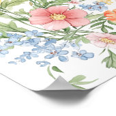 Soft Pastel Ornate Spring Bridal Shower Welcome ポスター (角)