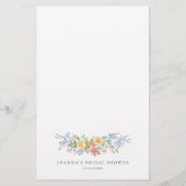 Soft Pastel Ornate Spring chic Bridal Shower Game (裏面)