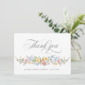 Soft Pastel Ornate Spring Garden Bridal Shower  サンキューカード (スタンド正面)