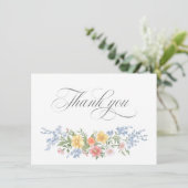 Soft Pastel Ornate Spring Garden Bridal Shower  サンキューカード (スタンド正面)