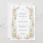 Soft Pastel Ornate Spring Garden Bridal Shower 招待状 (正面)