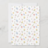 Soft Pastel Ornate Spring Garden Bridal Shower 招待状 (裏面)