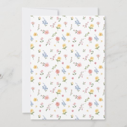 Soft Pastel Ornate Spring Garden Bridal Shower 招待状 (裏面)