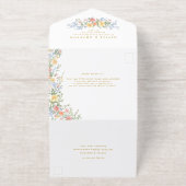 Soft Pastel Ornate Spring Garden Floral Wedding オールインワン招待状 (外側)