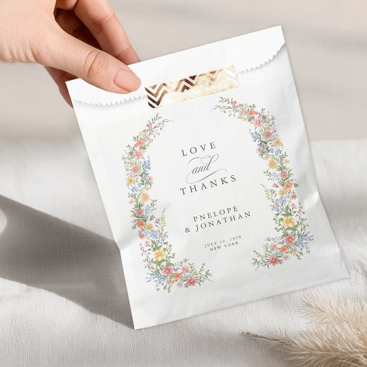 Soft Pastel Ornate Spring Garden Floral Wedding フェイバーバッグ