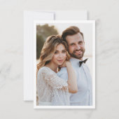 Soft Pastel Ornate Spring Garden Gold Wedding サンキューカード (裏面)