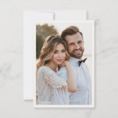 Soft Pastel Ornate Spring Garden Gold Wedding サンキューカード (裏面)