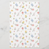 Soft Pastel Ornate Spring Garden Gold Wedding Menu (裏面)