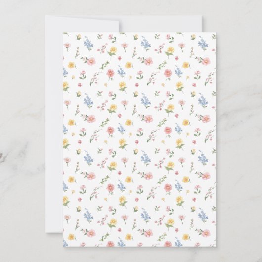 Soft Pastel Ornate Spring Garden  Rehearsal Dinner 招待状 (裏面)