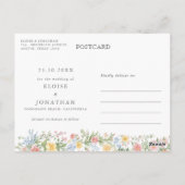 Soft Pastel Ornate Spring Garden Save the Date ポストカード (裏面)
