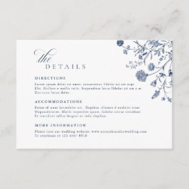 Soft Pastel Ornate Spring Garden  Wedding Details エンクロージャーカード