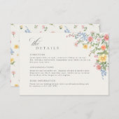 Soft Pastel Ornate Spring Garden  Wedding Details エンクロージャーカード (正面/裏面)