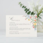 Soft Pastel Ornate Spring Garden  Wedding Details エンクロージャーカード (スタンド正面)