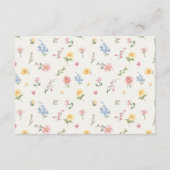Soft Pastel Ornate Spring Garden  Wedding Details エンクロージャーカード (裏面)