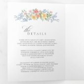 Soft Pastel Ornate Spring Garden Wedding invite 三つ折りプログラム (内部最初)
