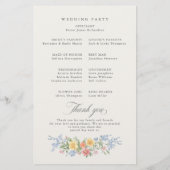Soft Pastel Ornate Spring Garden  Wedding Program  (裏面)