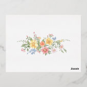 Soft Pastel Ornate Spring Garden Wedding RSVP card 箔招待状ポストカード (裏面)