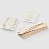 Soft Pastel Ornate Spring Gold Wedding Program ハンドファン (組立なし)