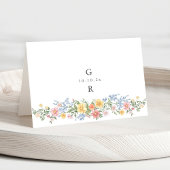 Soft Pastel Ornate Spring Guest Name Place Card テーブルナンバー