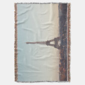 Soft Pastel Paris Eiffel Tower Art スローブランケット (正面縦)