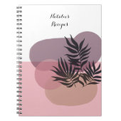 Soft Pastel Pink Abstract Tropical Notebook ノートブック (正面)