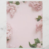 Soft pastel Pink lilacs scrapbook paper (正面)