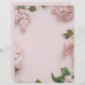 Soft pastel Pink lilacs scrapbook paper (正面/裏面)