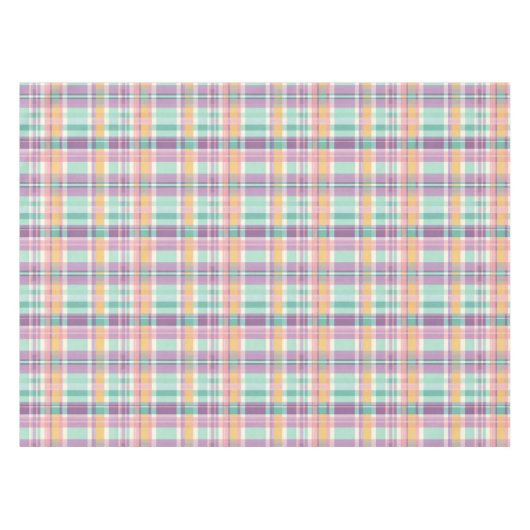 Soft Pastel Plaid  テーブルクロス (正面(横))