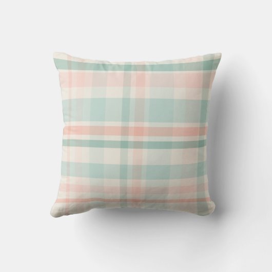 Soft Pastel Plaid one クッション (裏面)