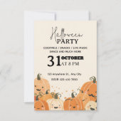 Soft Pastel Pumpkin Patch Halloween Party Invitati 招待状 (正面)
