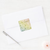 Soft Pastel Rainbow Hydrangea スクエアシール (封筒)