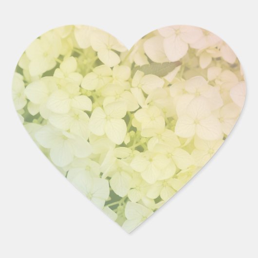 Soft Pastel Rainbow Hydrangea ハートシール (正面)