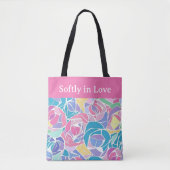 Soft Pastel Rose Love - Softly in love トートバッグ (正面)