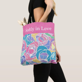 Soft Pastel Rose Love - Softly in love トートバッグ