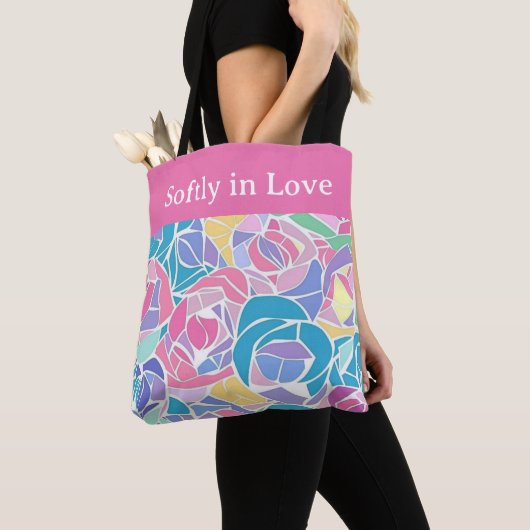 Soft Pastel Rose Love - Softly in love トートバッグ (クローズアップ)