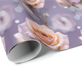 Soft Pastel Roses In Shades Of Peach And Pale Pink ラッピングペーパー (ロールコーナー)