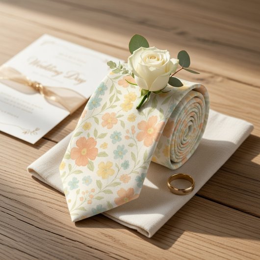 Soft Pastel Spring Blossom  ネクタイ