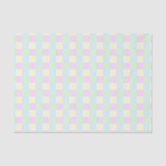 Soft Pastel Squares Pattern 薄葉紙 (正面)