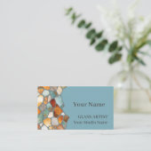 Soft Pastel Stained Glass Business Card 名刺 (スタンド正面)