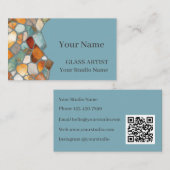 Soft Pastel Stained Glass Business Card 名刺 (正面/裏面)