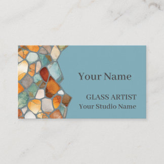 Soft Pastel Stained Glass Business Card 名刺