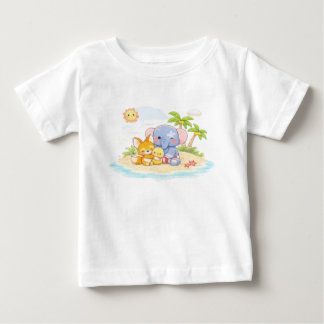Soft Pastel toy Characters ベビーTシャツ
