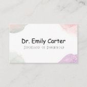 Soft Pastel University Lecturer Elegant Academic 名刺 (正面)