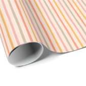 Soft Pastel Vertical Stripes Elegant Gift ラッピングペーパー (ロールコーナー)