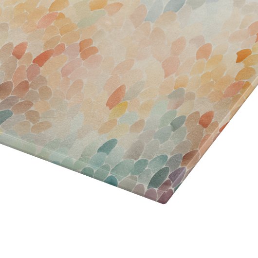 Soft Pastel Watercolor Abstract カッティングボード (角)