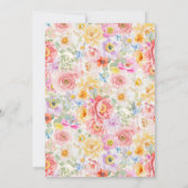 Soft Pastel Watercolor Floral Bridal Shower 招待状 (裏面)
