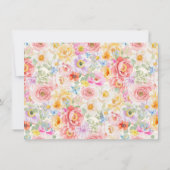 Soft Pastel Watercolor Floral Bridal Shower Custom サンキューカード (裏面)