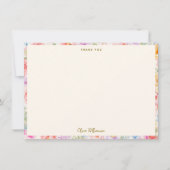 Soft Pastel Watercolor Floral Bridal Shower Custom サンキューカード (正面)